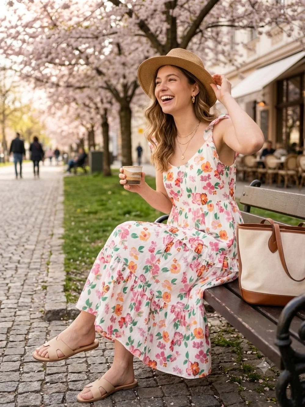 J.Crew floral midi dress size large